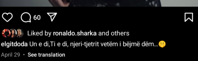 Mes aludimeve për ndarje nga Klea, ky shkrim i Elgitit trazon rrjetin: “I bëjmë keq njëri-tjetrit” (Foto)