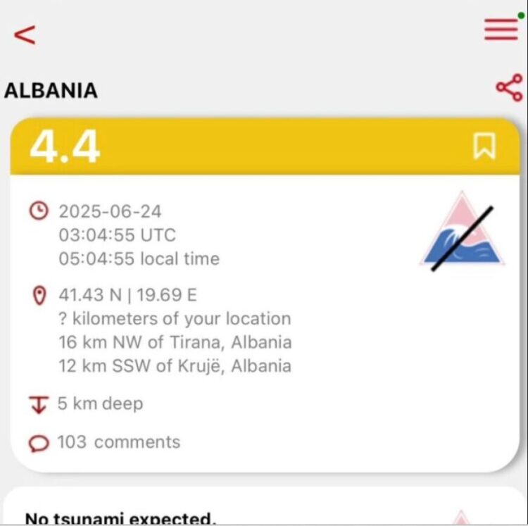 Tërmeti zgjon shqiptarët në Shqipëri! Ja sa ishte magnituda dhe epiqendra