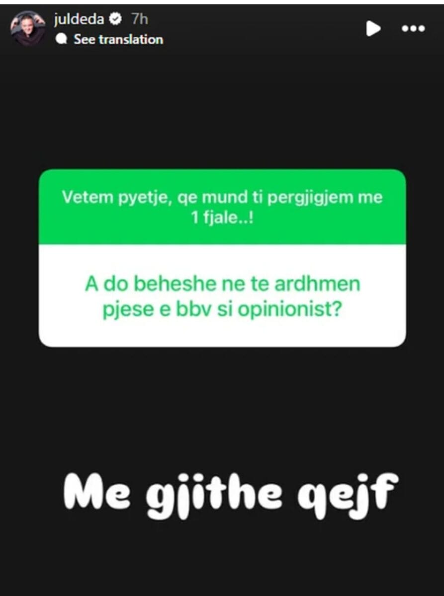A Do Donte Të Ishte Opinionist Në “Big Brother Vip 5”? Ja Përgjigja Epike E Jul Dedës