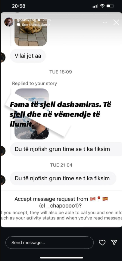 'Dua që të njihesh me gruan time...' G Bani merr mesazhin e CUDITSHEM nga...