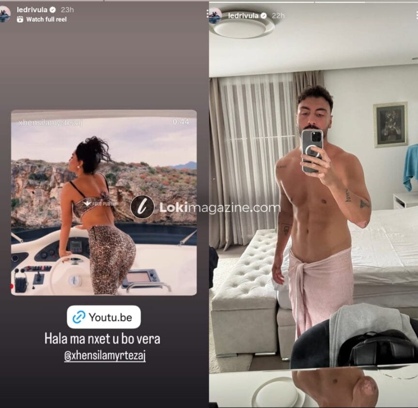 Ledri nuk fshihet më, poston foton provokuese të Xhensilës në Instagramin e tij! (Foto)
