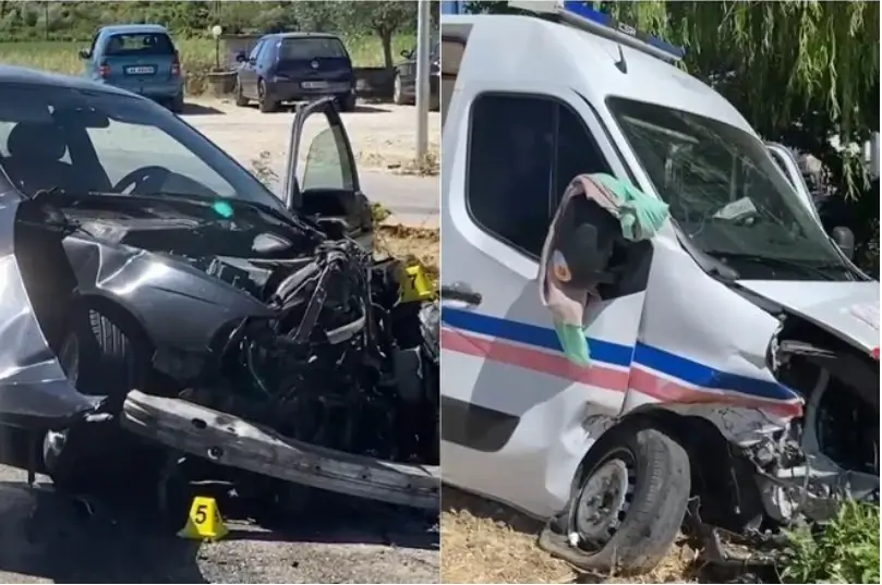 Aksident në vend! BMW i pret rrugën autoambulancës, pIagoset pacienti, 3 persona...