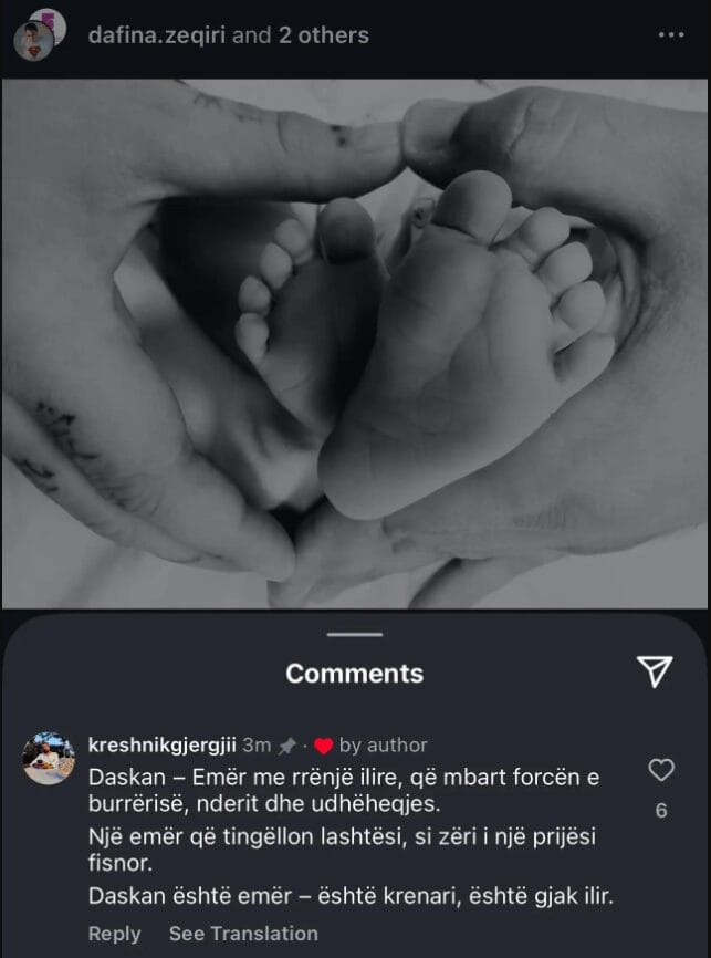 'Daskan do te thote...' Kreshniku rrëfen kuptimin e veçantë të emrit të djalit!